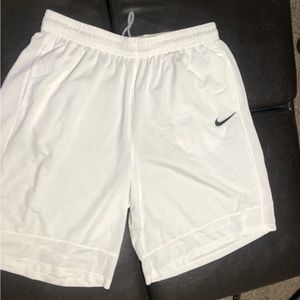 Worn Once White Nike Basketball Shorts